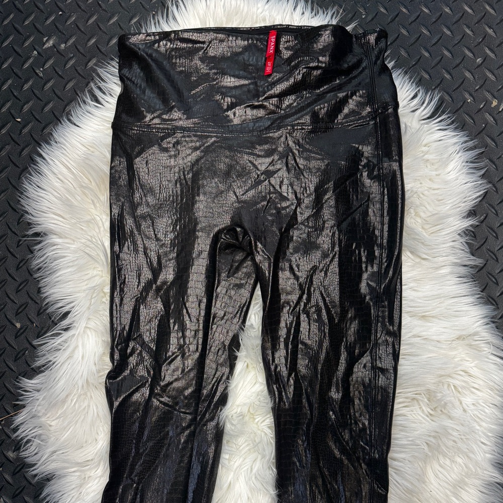 Spanx Crocodile Faux Leather Leggings